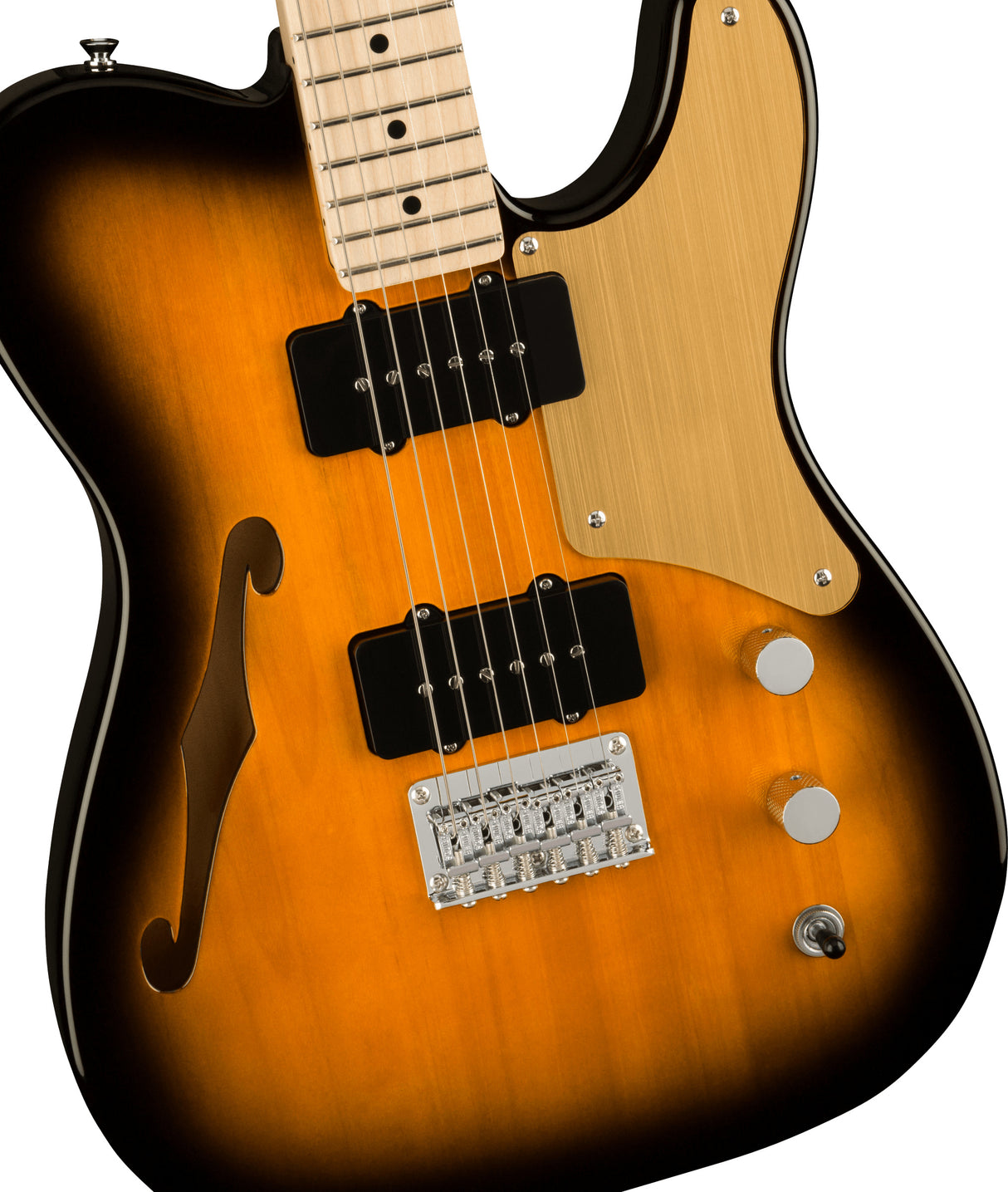 Fender Squier Paranormal Carbronita Telecaster Thinline El-guitar (Sunburst)