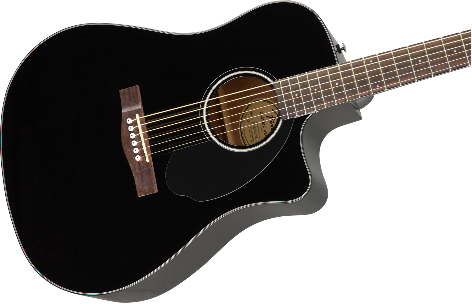 Fender CD-60SCE Dreadnought Western Guitar (Sort)