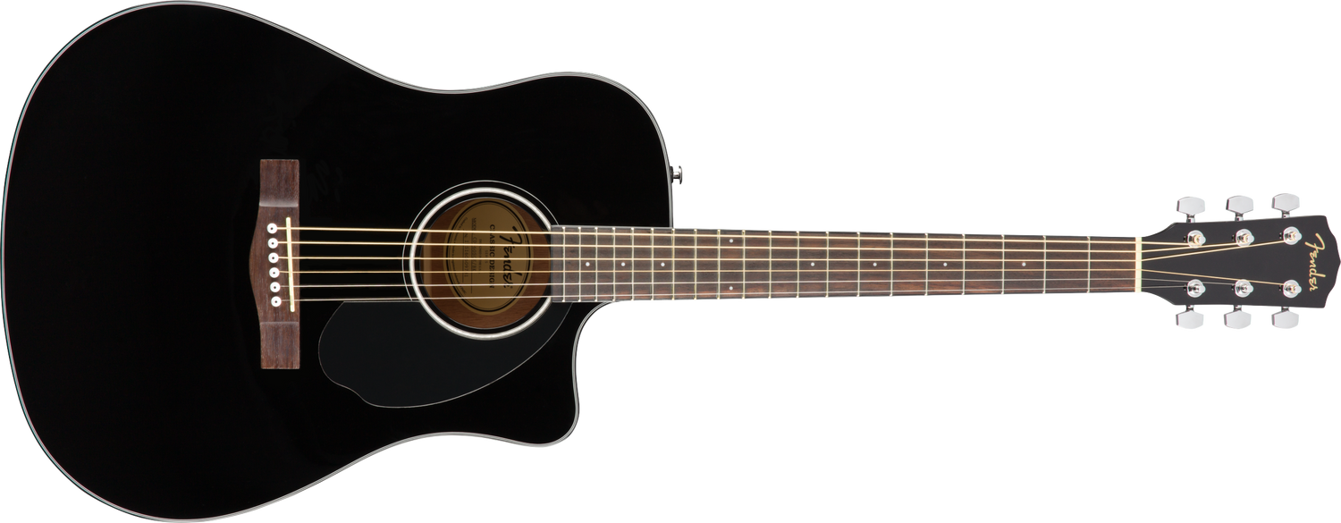 Fender CD-60SCE Dreadnought Western Guitar (Sort)