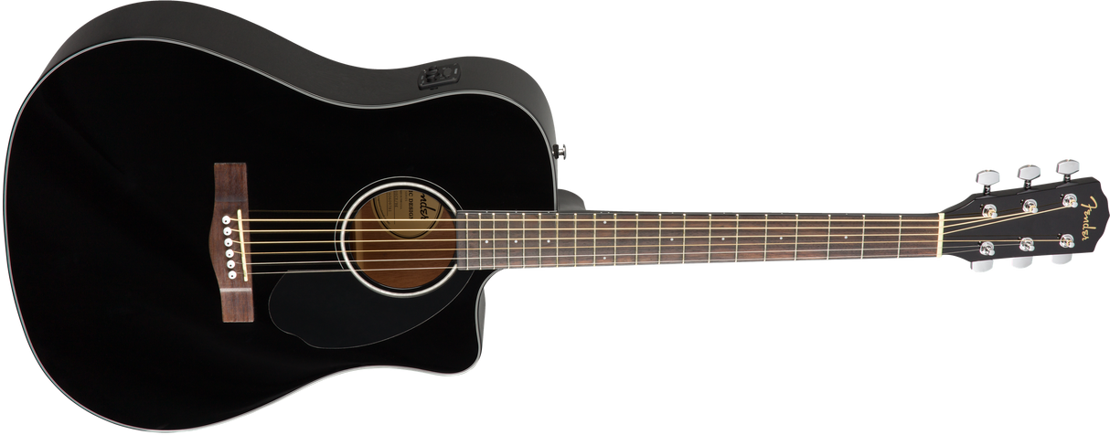 Fender CD-60SCE Dreadnought Western Guitar (Sort)