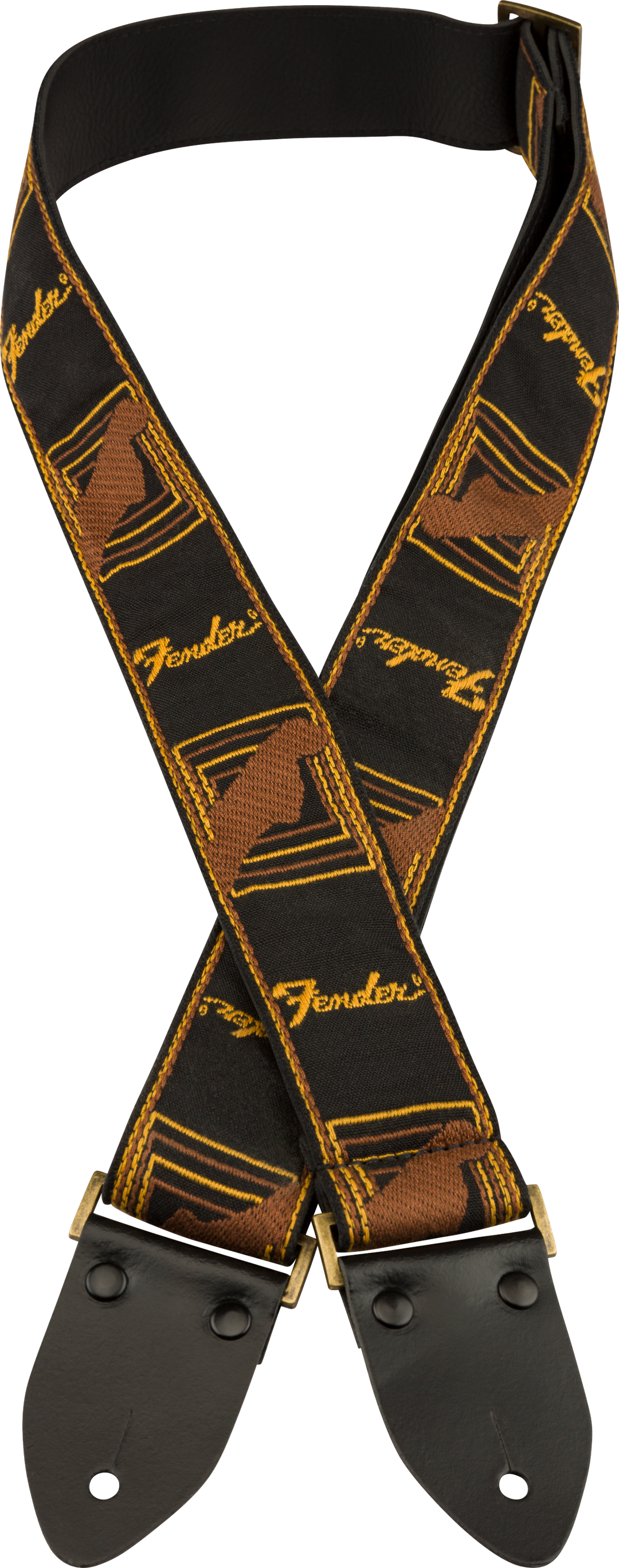 Fender Legacy Vintage Guitarrem (Black/Yellow/Brown, 2")