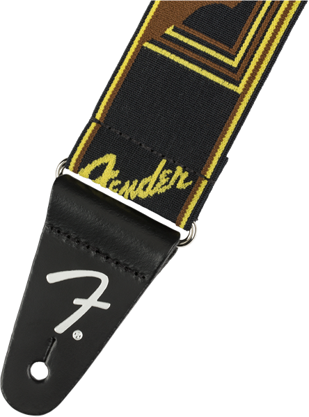Fender Weighless Guitarrem (Black/Yellow/Brown, 2")