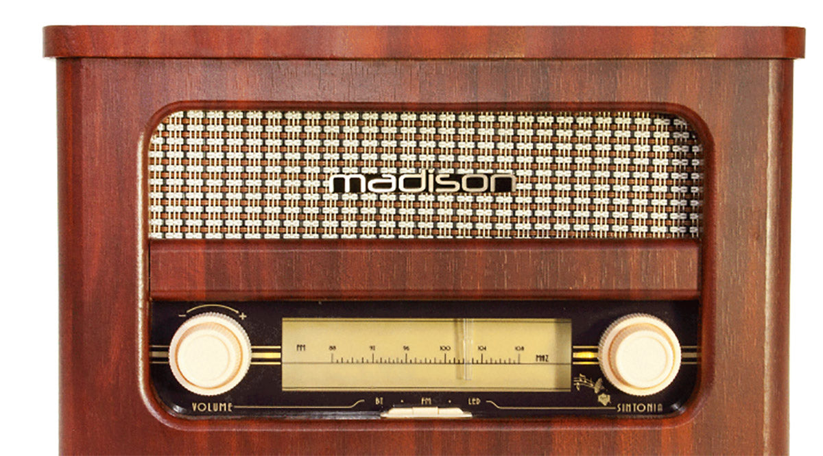 Madison Vintage Radio m. Bluetooth og FM (Træ)