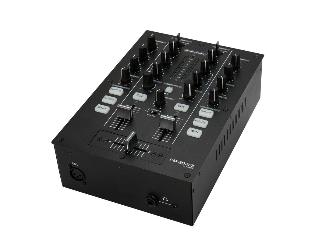 OMNITRONIC PM-202FX 2-Channel DJ Mixer with Filter, FX and Bluetooth