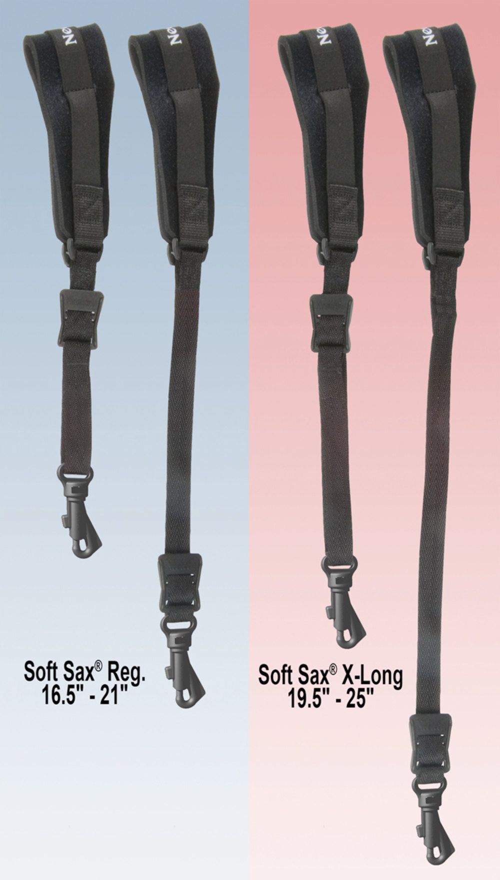 Neotech Soft Sax saxofonrem XL, sort, kunststofhage