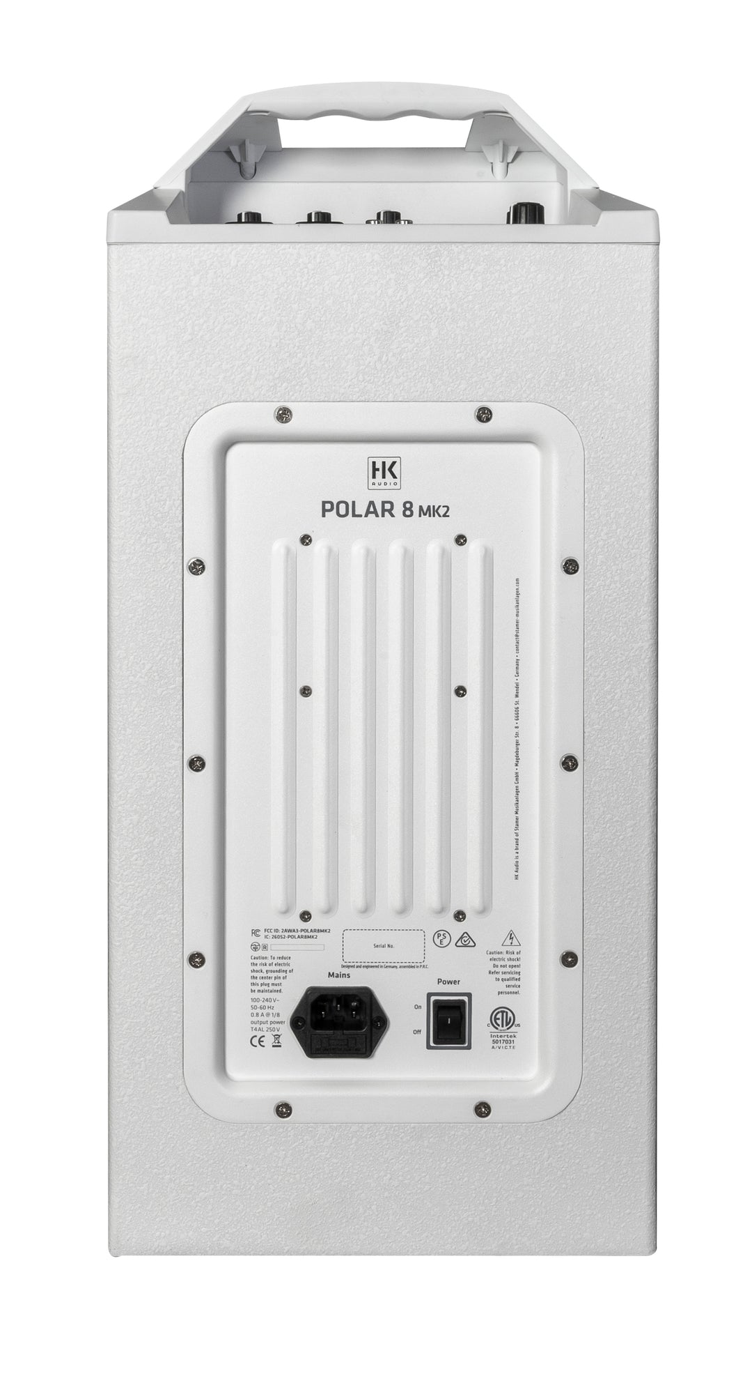 HK Audio POLAR 8 MK2 White Aktivt Søjle-PA System 1200W med Bluetooth
