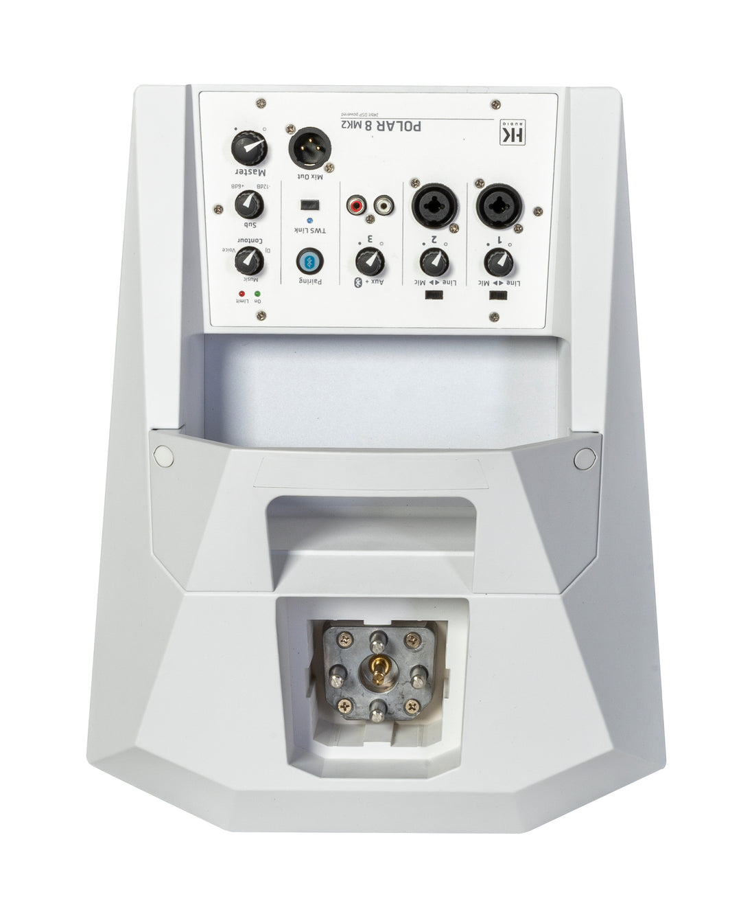 HK Audio POLAR 8 MK2 White Aktivt Søjle-PA System 1200W med Bluetooth