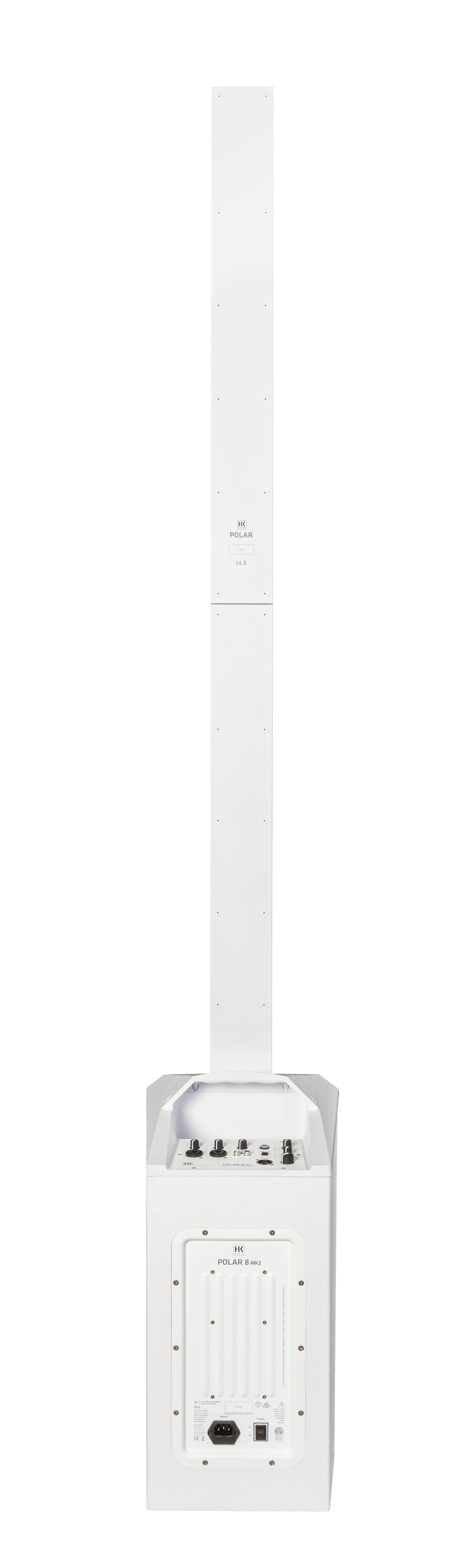 HK Audio POLAR 8 MK2 White Aktivt Søjle-PA System 1200W med Bluetooth