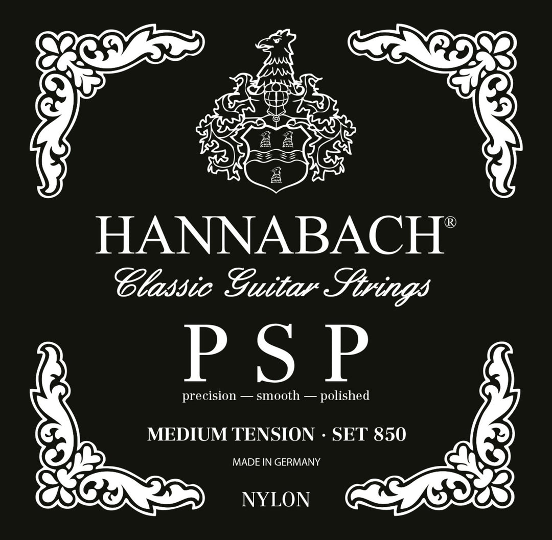 Hannabach 850 bassæt D4, A5 og E6 til klassisk guitar, medium tension