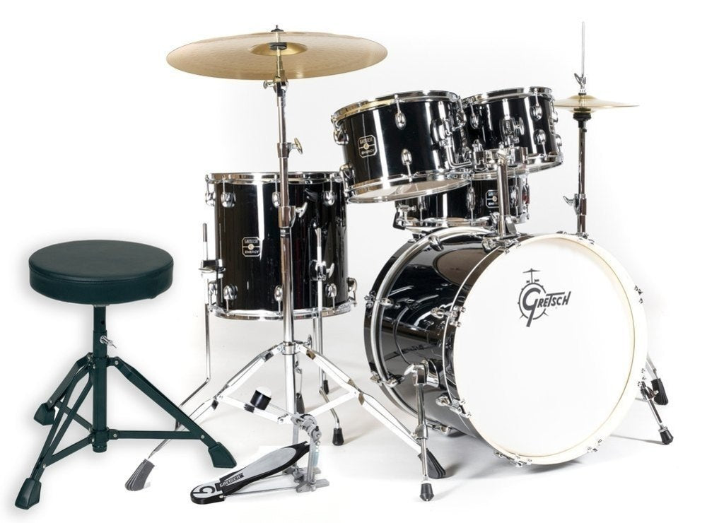 Gretsch Energy trommesæt 20", Black, med Paiste 101 (2 bækkener)