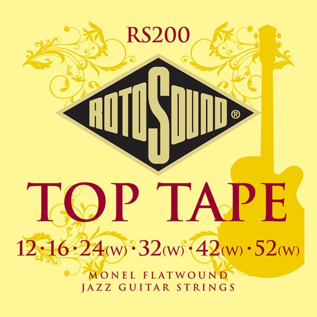 Rotosound Jazz Guitar Strings Flatwound - Set Flatwound 12-52 (RS200)