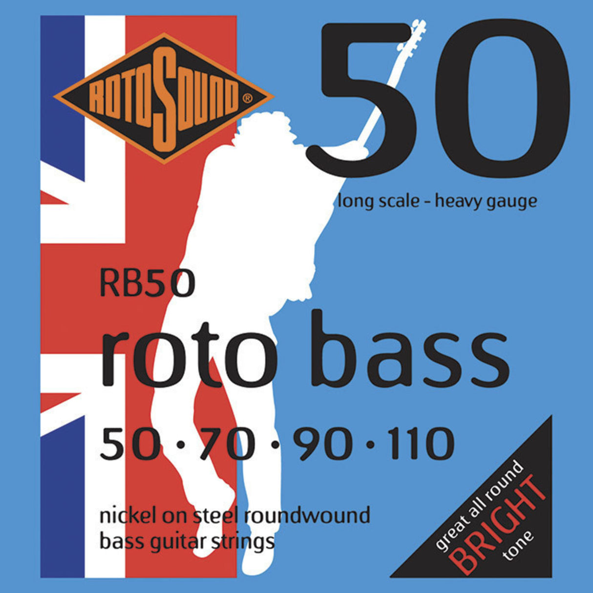 Rotosound E-Bass Strings Roto Bass - Set 4-string Nickel Heavy 50-110 (RB50)