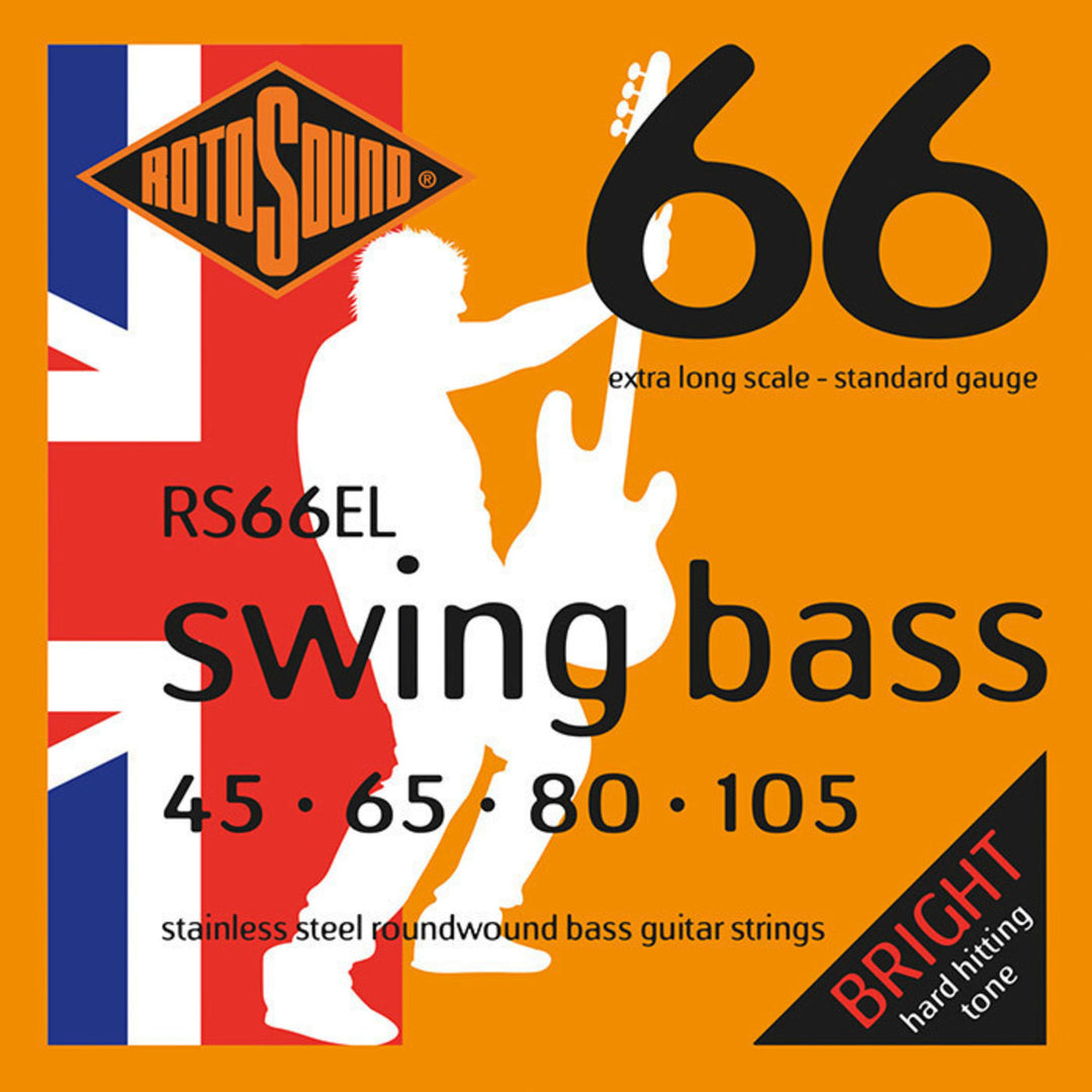 Rotosound E-Bass Strings Swing Bass 66 - Set 4-string Ex long Custom 45-105 (RS66EL)