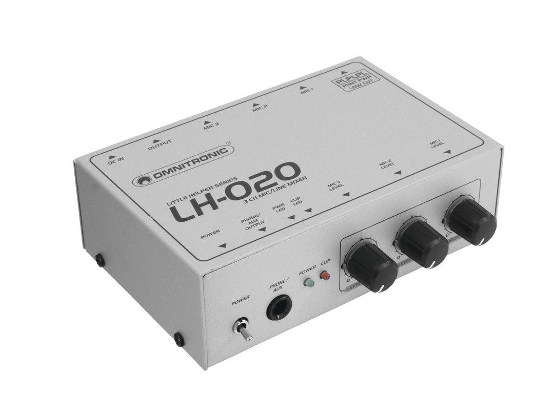 OMNITRONIC LH-020 3-channel Mic Mixer