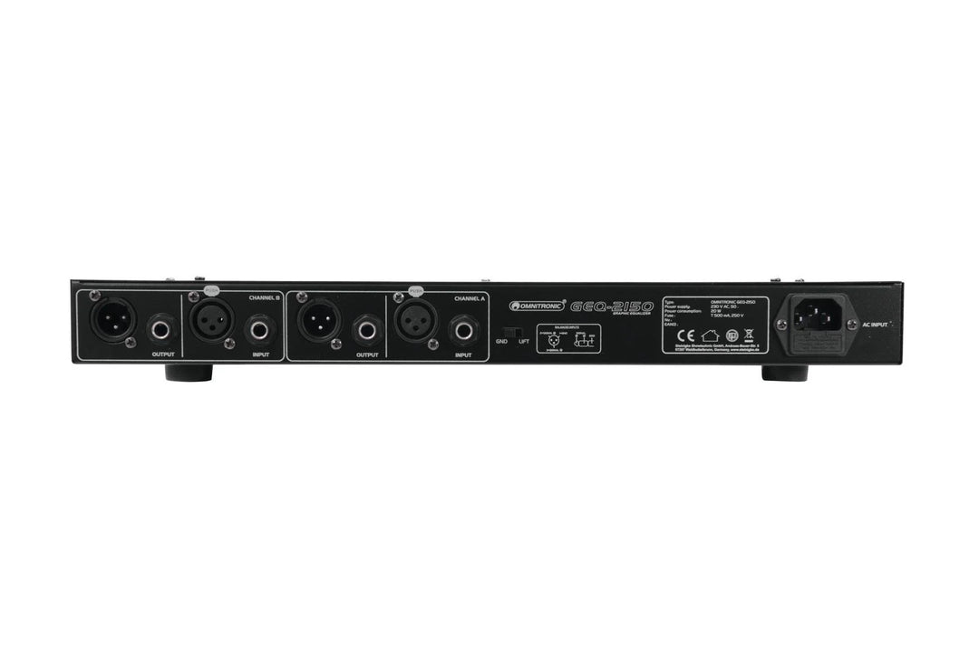 Omnitronic GEQ-2150 2x 15 Bånd Grafisk Equalizer