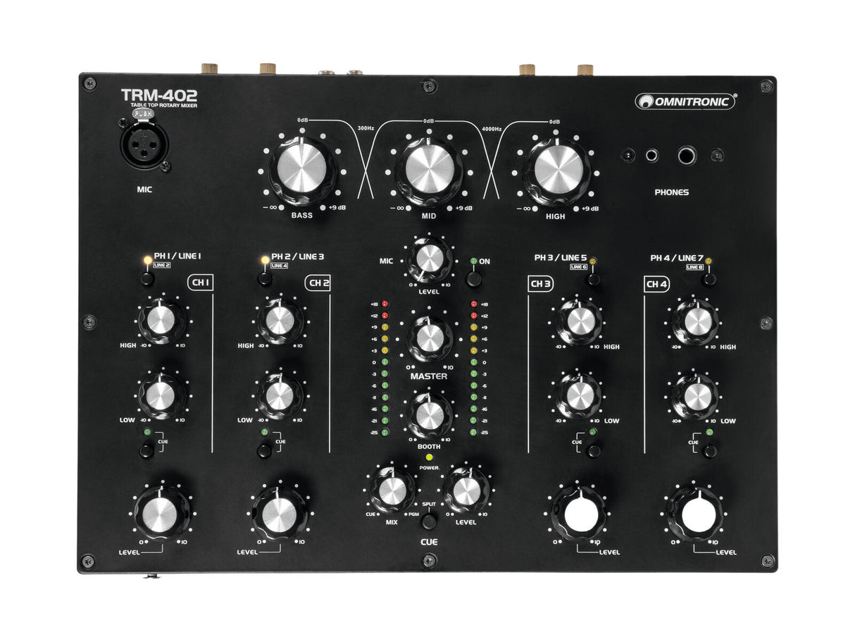 OMNITRONIC TRM-402 4-channel Rotary Mixer
