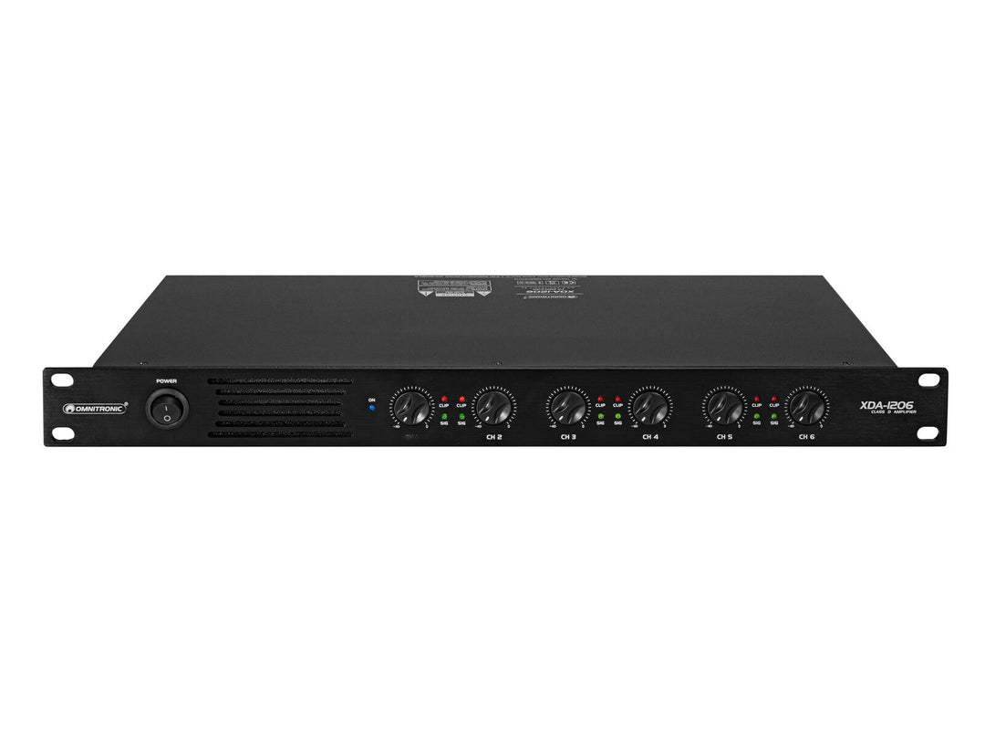 OMNITRONIC XDA-1206 6-channel Class D Amplifier