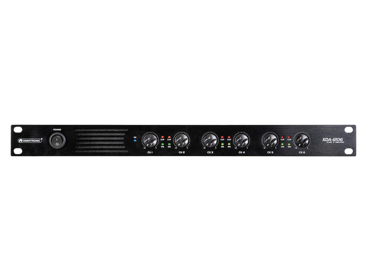 OMNITRONIC XDA-1206 6-channel Class D Amplifier