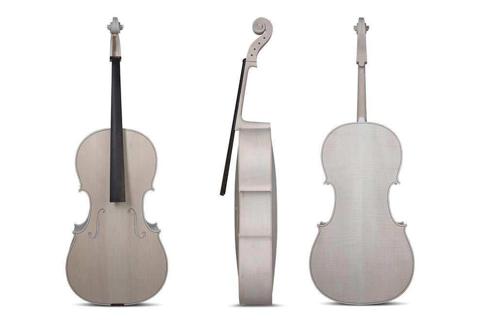GEWA ulakeret cello 4/4 venstrehånd, Gore-Booth, flot flammet