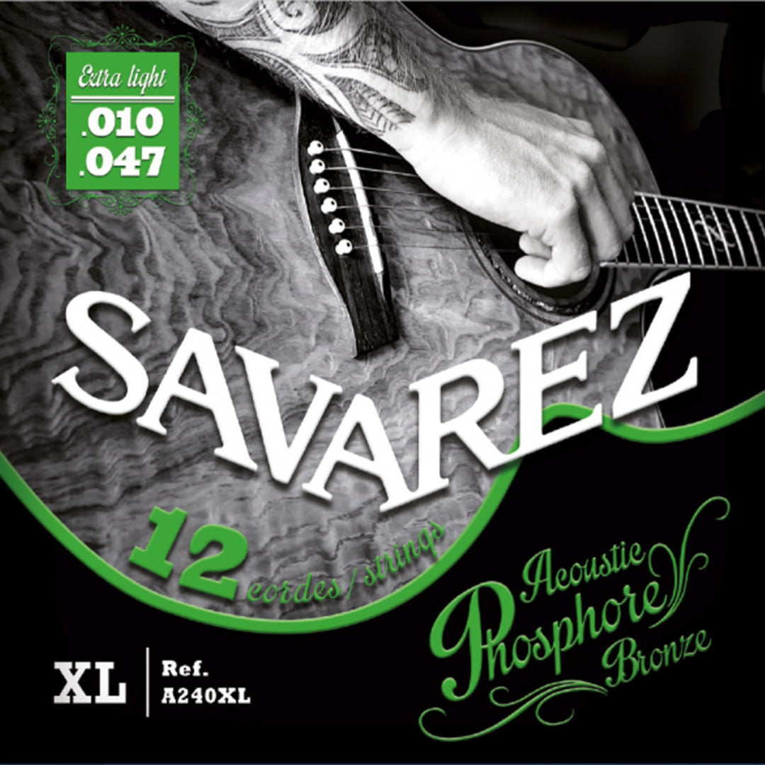Savarez Strings for Acoustic Guitar Acoustic - 12.str. Ex-Light .010 (A240XL)