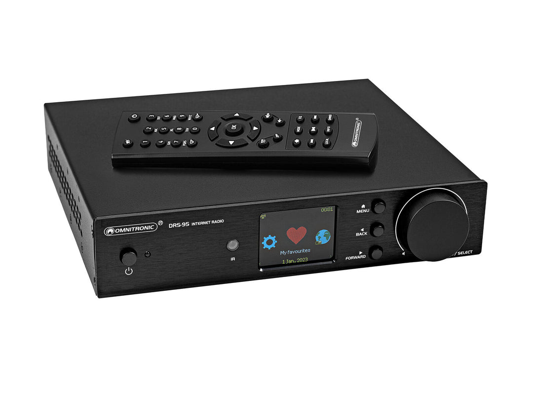 OMNITRONIC DRS-95 Internet Radio with DAB+ and Bluetooth