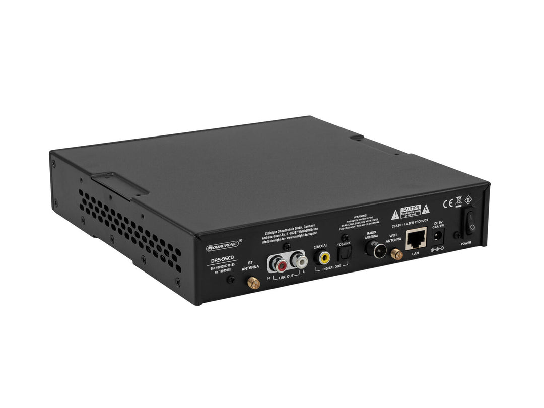 OMNITRONIC DRS-95CD Internet Radio with DAB+, Bluetooth and CD Player