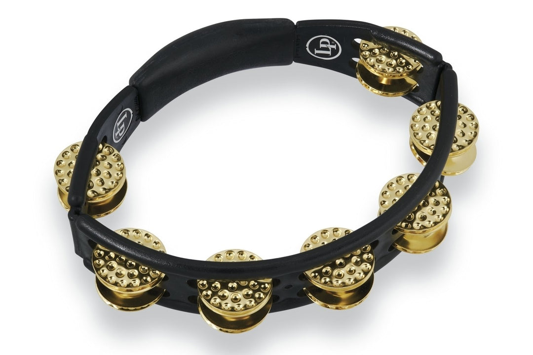 Latin Percussion Tambourine Cyclops Hand model - Dimpled Brass, black (LP174)