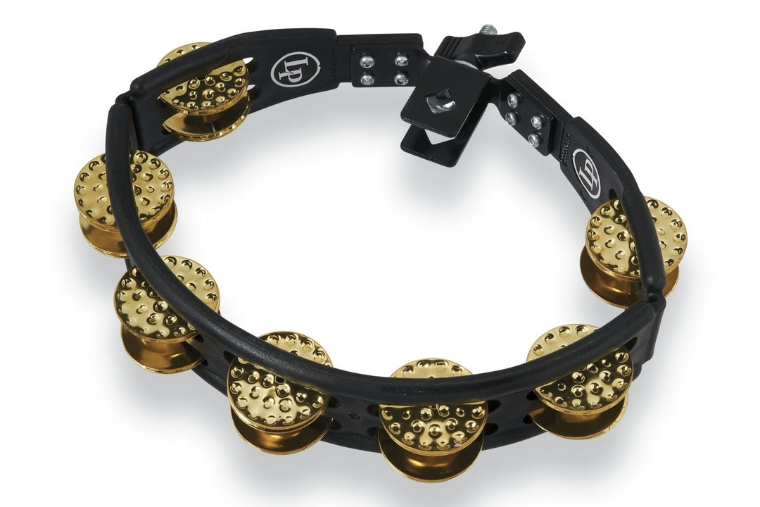 Latin Percussion Tambourine Cyclops mountable - Dimpled Brass, black (LP179)