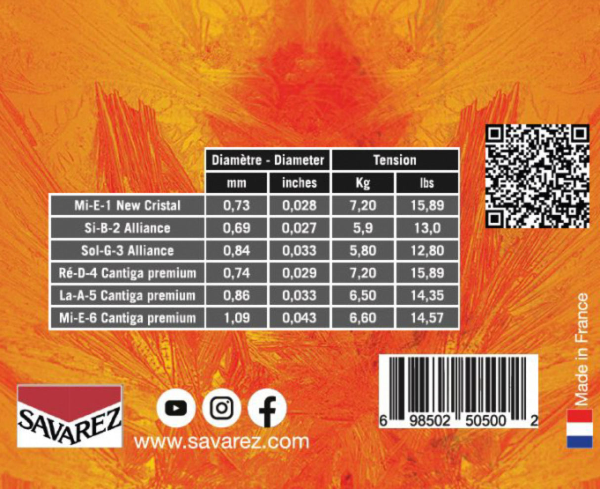 Savarez Strings for classic guitar Evolution Cantiga Premium - Set 510ERP (normal/medium)