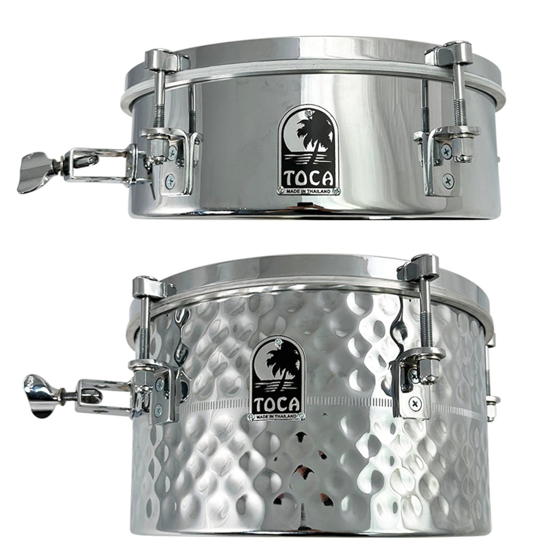 Toca Drumset Add-Ons Timbales - 12" x 4" Stainless Steel (T-412-SS)