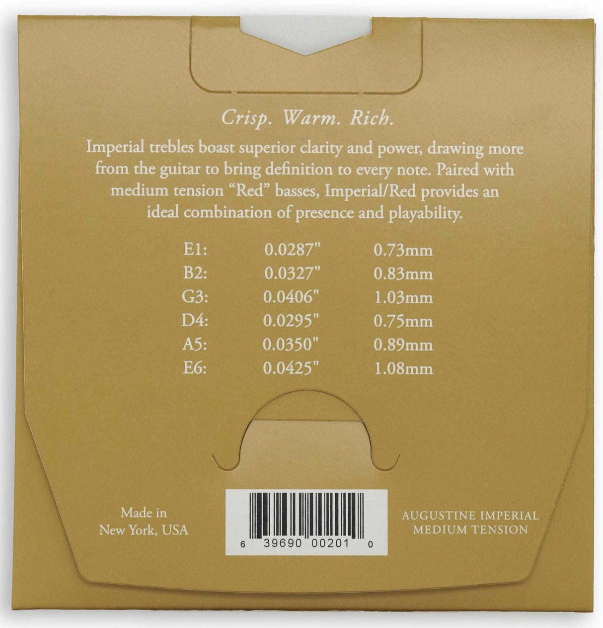 Augustine Strings for classic guitar Imperial Crystal Nylon medium - Set Imperial Red (medium/medium)