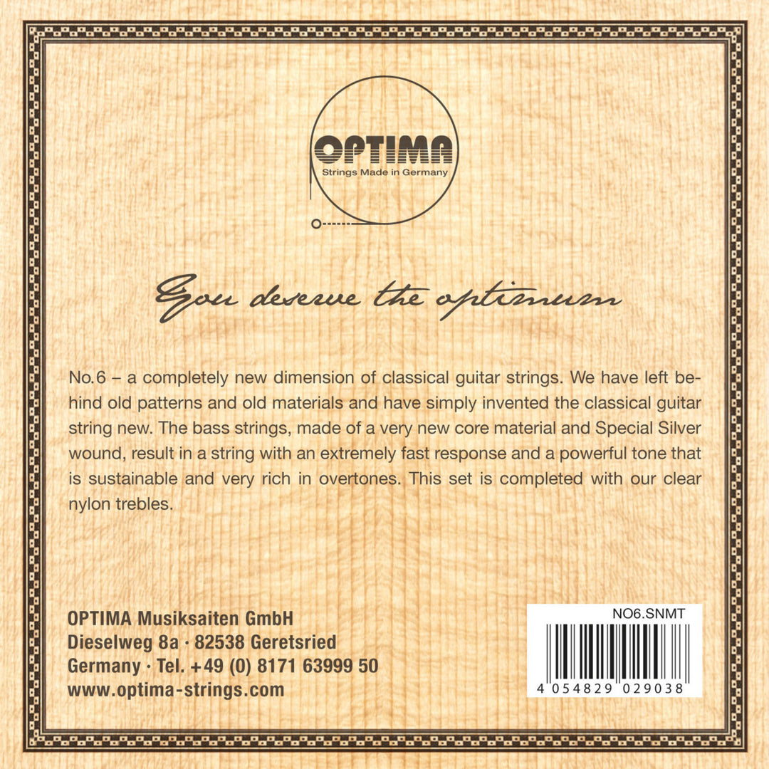 Optima Strings for classic guitar No. 6 Special Silver - Set Nylon medium (NO6.SNMT)