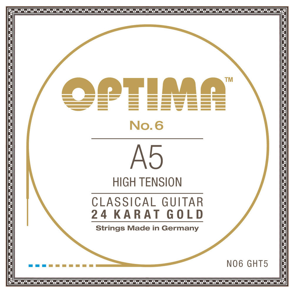Optima No. 6 A5 klassisk guitarstreng, forgyldt, high tension