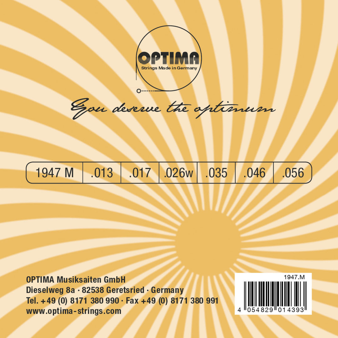 Optima Strings for E-guitar Jazz Swing Chrome Round Wound - Set (1947M)