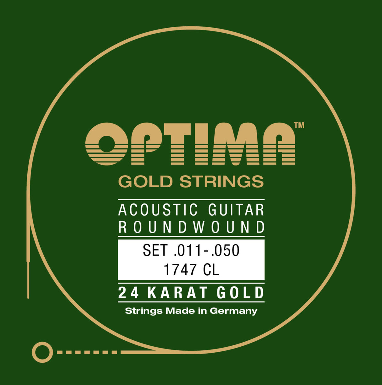 Optima Strings for Acoustic Guitar Gold strings - Set (1747CL)
