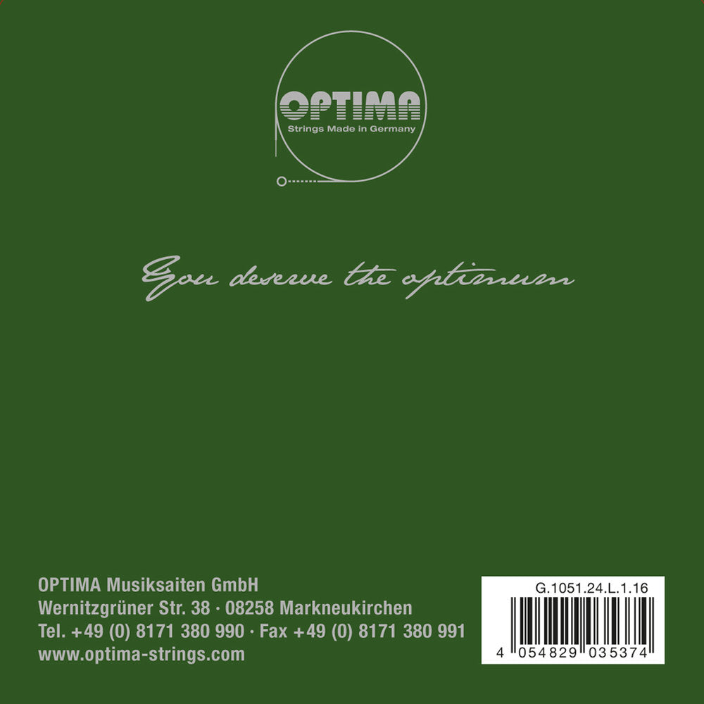 Optima Goldbrokat Premium E-streng 1/16-violin, 0,24 mm, løkke
