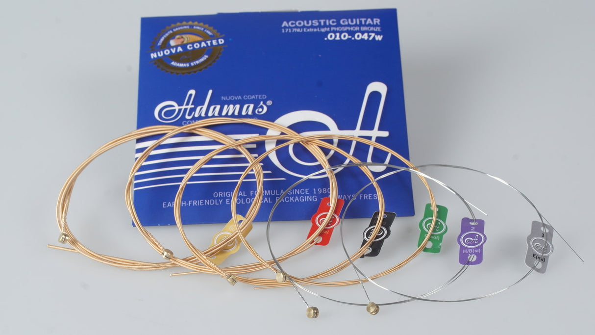 Adamas Strings for Acoustic Guitar Nuova phosphor bronze coated - Also suitable for people with allergy (1717NU)
