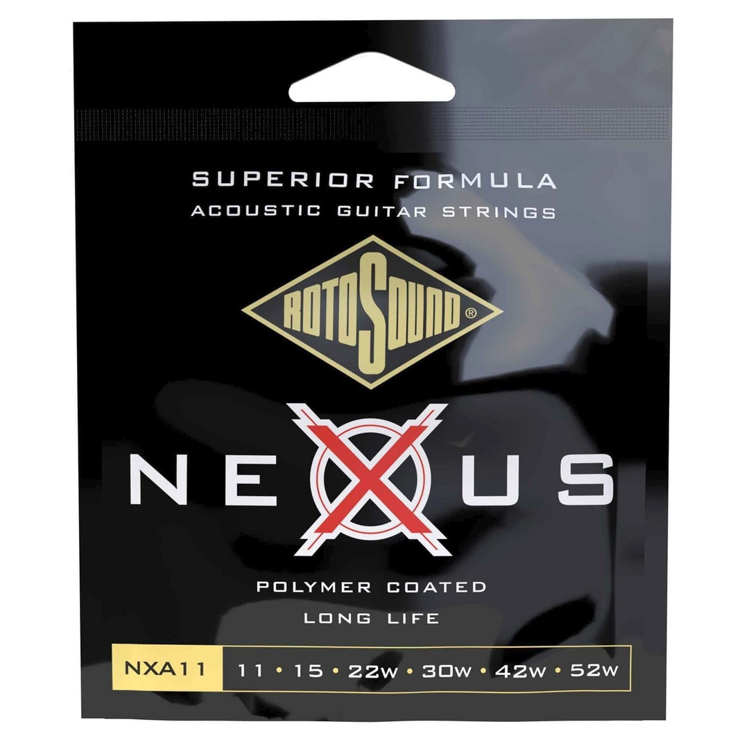 Rotosound Strings for Acoustic Guitar Nexus Coated - Set Light 11-52 (NXA11)