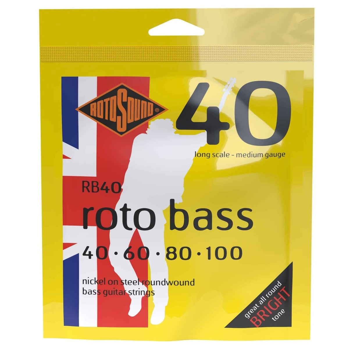 Rotosound E-Bass Strings Roto Bass - Set 4-string Nickel Medium 40-100 (RB40)