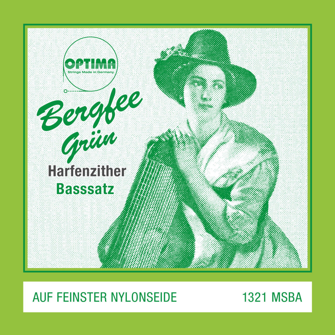 Optima Strings for zither Harp/air resonance zither nylon green 1321 - Bass-Set (1321.MSBA)