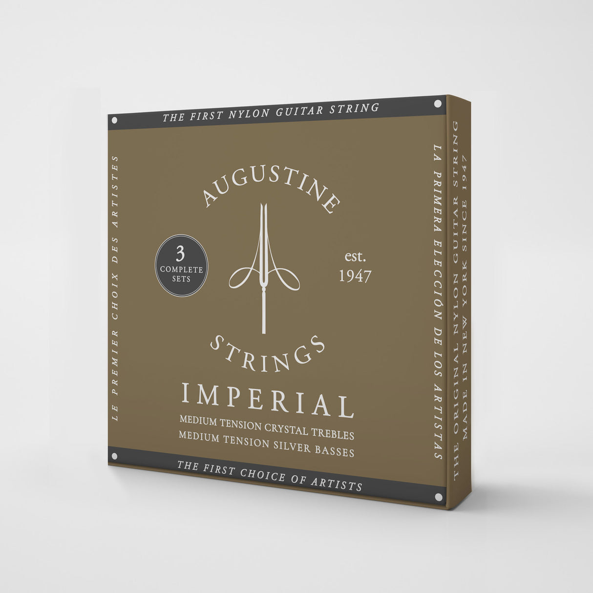 Augustine Strings for classic guitar Imperial Crystal Nylon medium - 3 x Set Imperial Red (medium/medium)