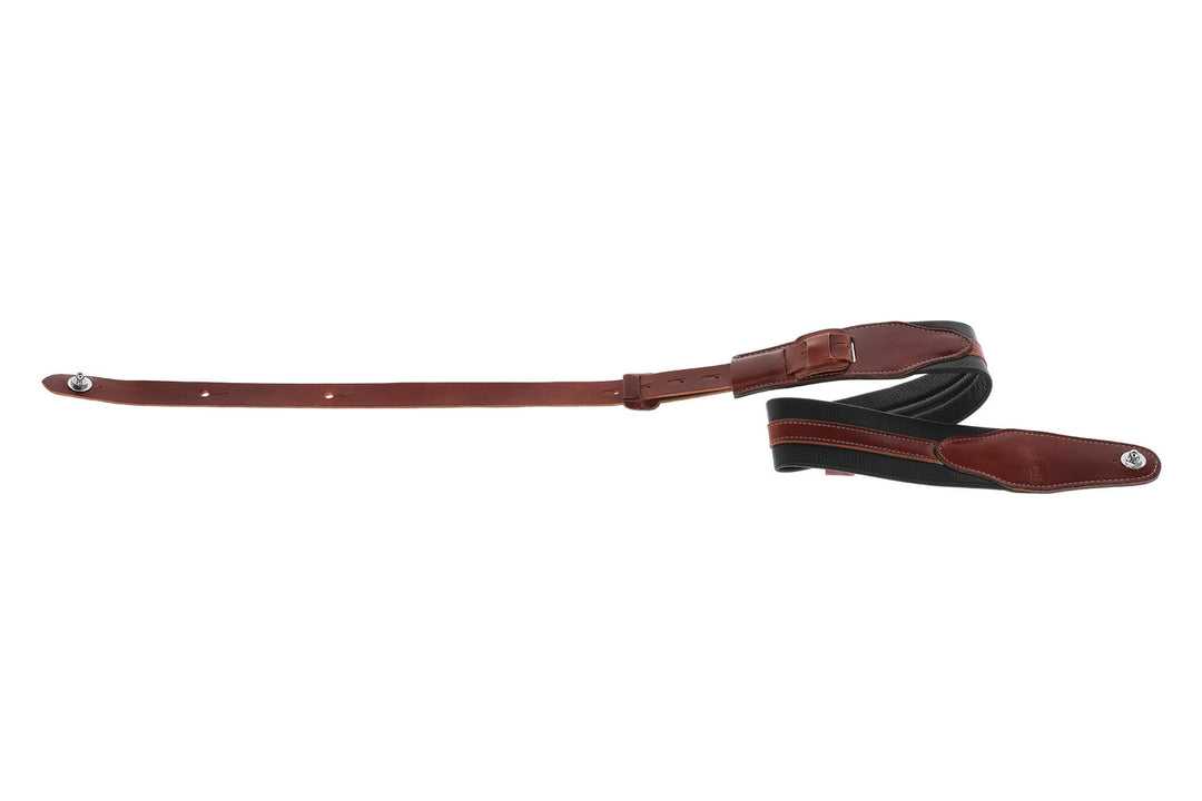 GEWA Guitar Straps Prestige 65 padded Security Locks - black croc/brown