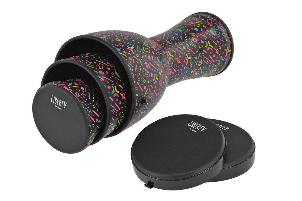 GEWA Liberty Series Nestable djembesæt 8", 10" og 12", Crazy Neon