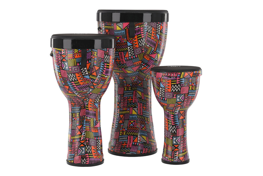 GEWA Liberty Series Nestable djembesæt 8", 10" og 12", Abstract