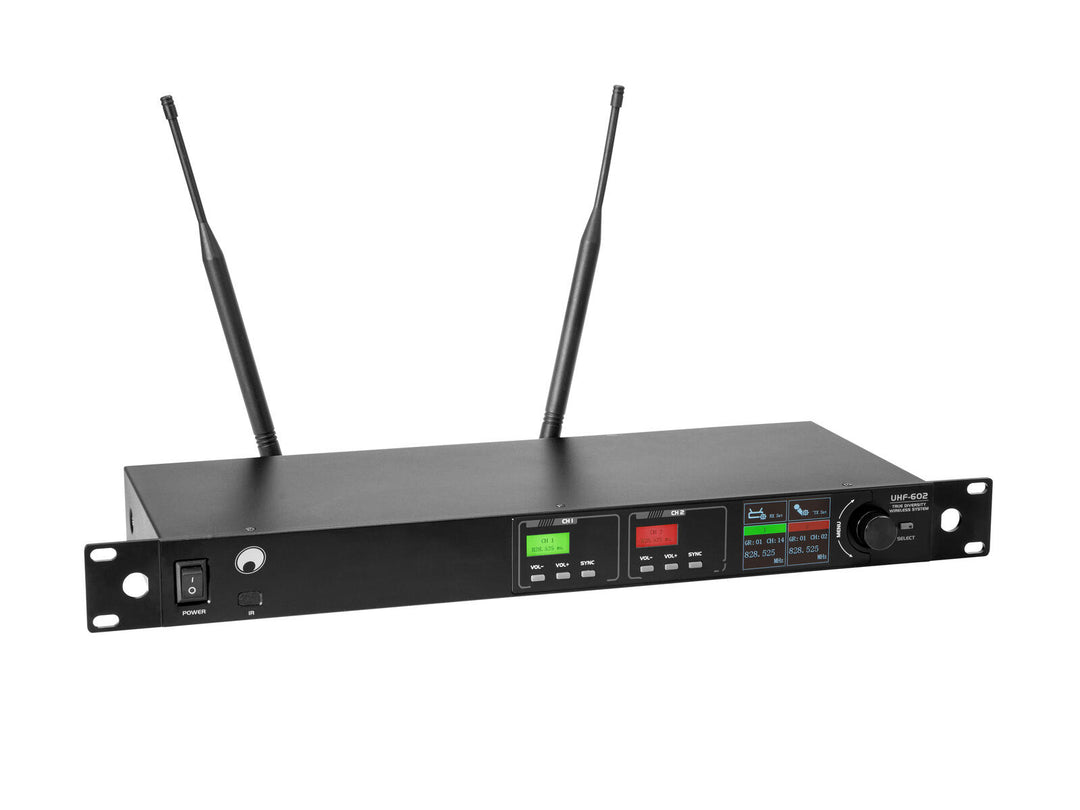 OMNITRONIC UHF-602 2-channel Wireless Mic System 520-554 MHz