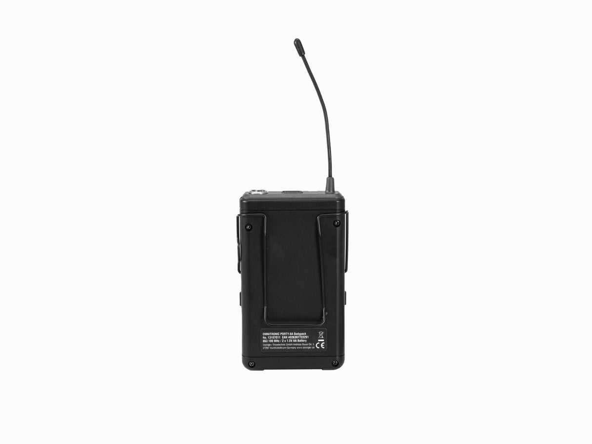OMNITRONIC PORTY-8A Bodypack + Headset Microphone 863.1MHz