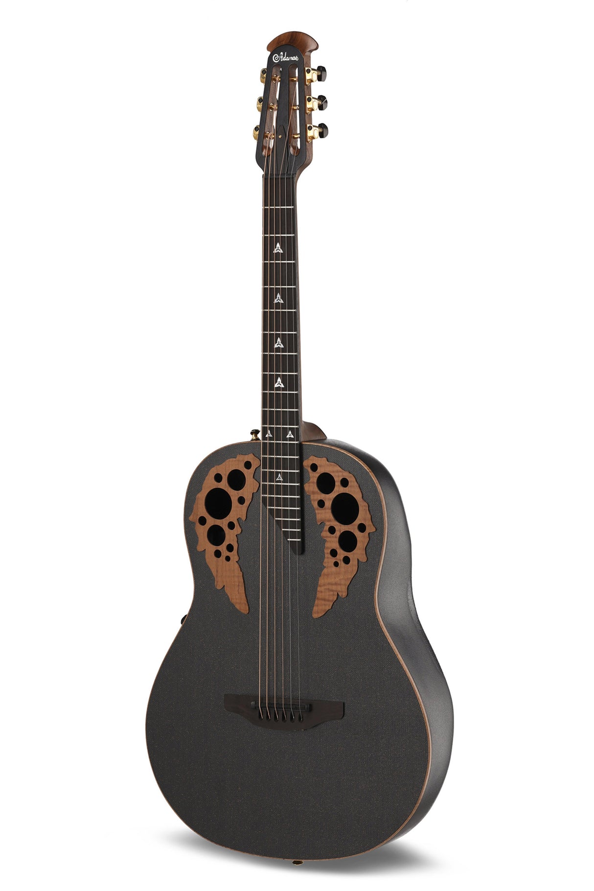 Adamas E-Acoustic Guitar ADAMAS U581T-FM Mid-Depth Non-Cutaway - Black Satin Copper Metal Flake (U581T-FM-G)