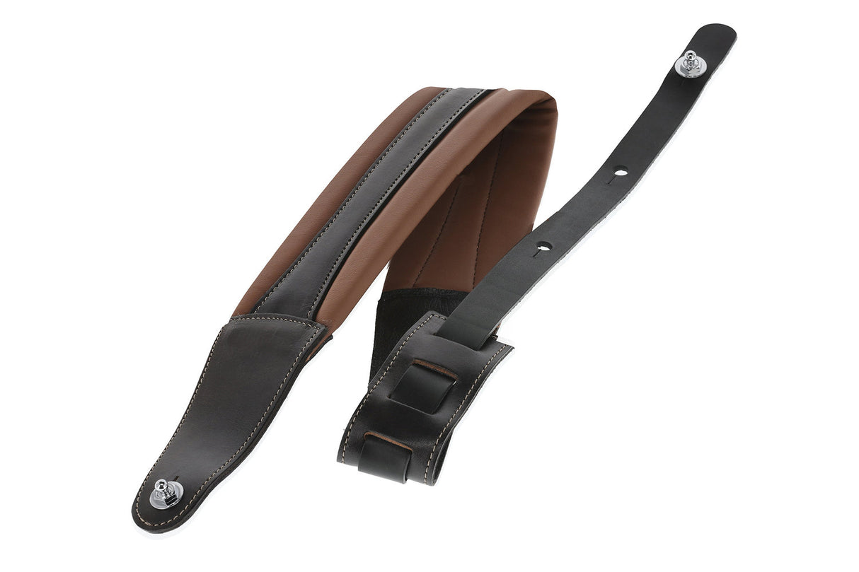 GEWA Guitar Straps Prestige 85 padded Security Locks - brown/black