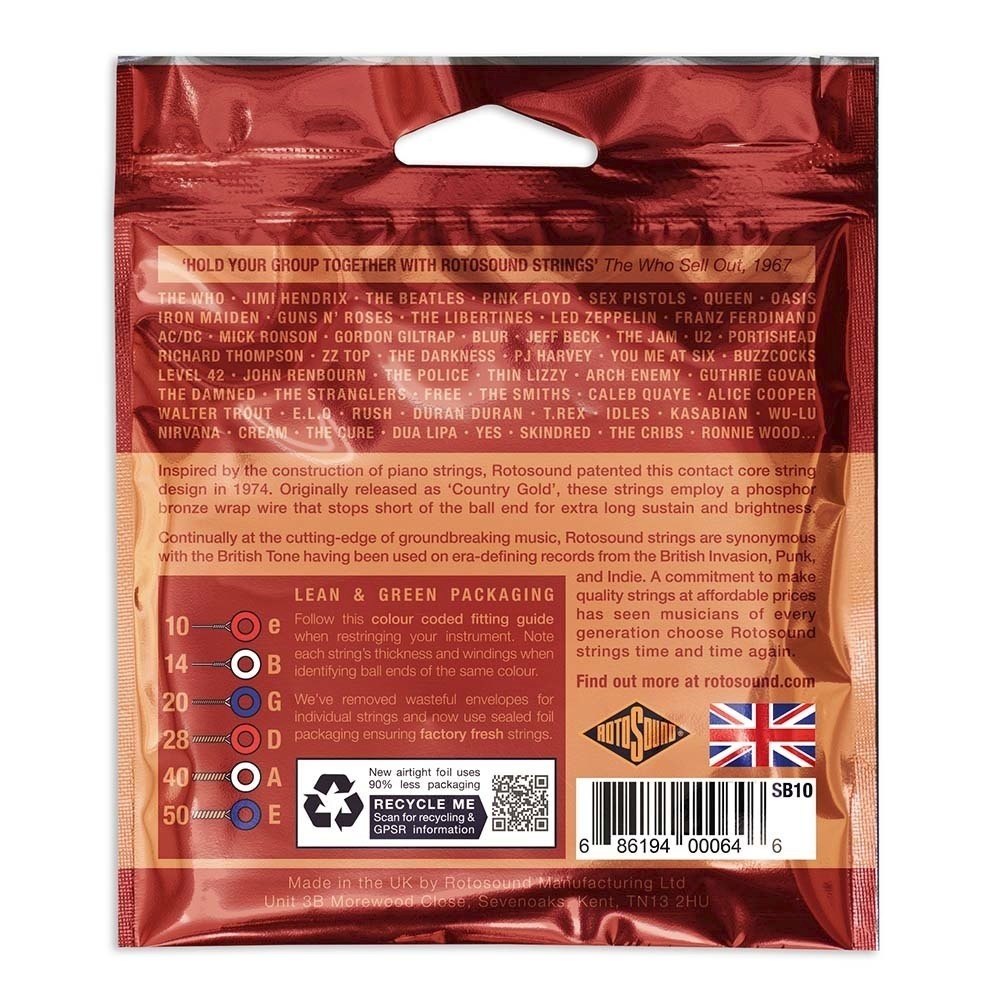 Rotosound Super Bronze SB10 westernguitarstrenge 10-50