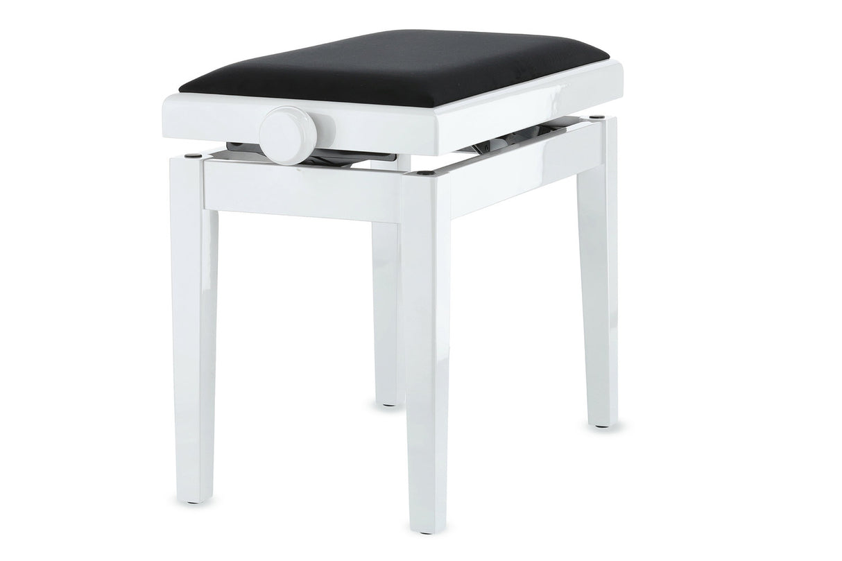 GEWA Piano bench Deluxe - White high gloss (Seat black)